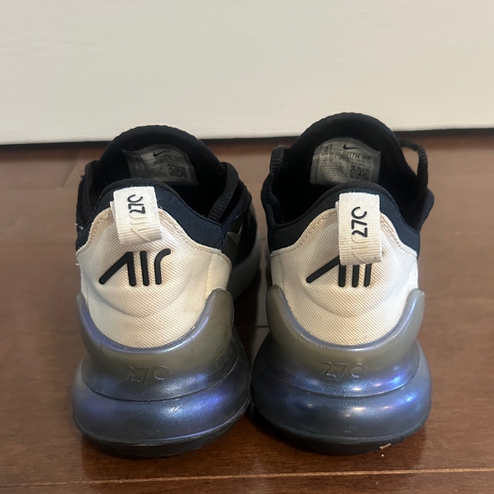 Nike Black White Iridescent Air Max 270 Sneakers - Picture 4 of 9